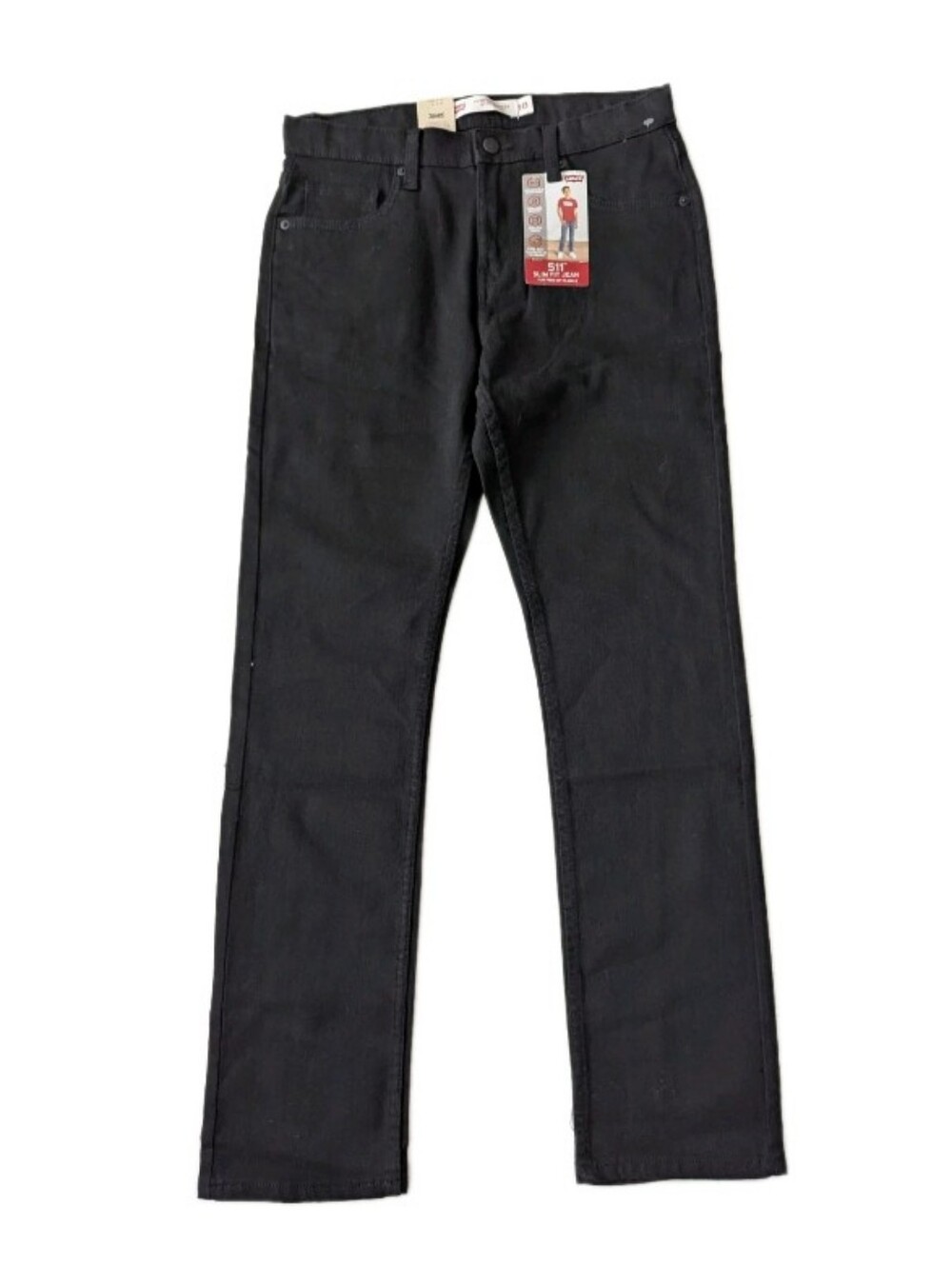 Levi's 511 Men Boys New Size 18  W29X31L Slim Zip Fly Black NWT